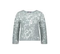 Strickpullover BETTY BARCLAY "Damen mit U-Boot-Ausschnitt", Damen, Gr. 44, gray mist, Strick, Obermaterial: 53% Baumwolle, 32% Polyacryl, 9% Polyester, 6% Polyamid, figurumspielend normal, Rundhals, P