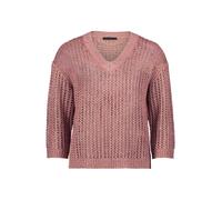 Strickpullover BETTY BARCLAY "Betty Barclay Damen Lochstrick-Pullover mit Pailletten", Damen, Gr. 48, rosa (ash rose), Strick, Obermaterial: 73% Polyacryl, 27% Polyester., Basic, lässig geschnitten no