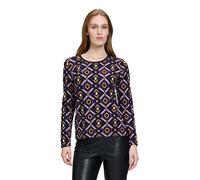 Betty Barclay Damen Basic Shirt mit Blumenprint Purple/Black,38
