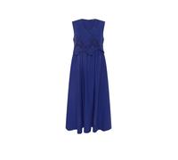 Midikleid BETTY BARCLAY "Damen mit V-Ausschnitt", Damen, Gr. 48, Normalgrößen, electric blau, Obermaterial: 69% Baumwolle, 29% Polyamid, 02% Elasthan, figurumspielend lang, V-Ausschnitt, Kleider Midik
