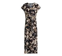 Midikleid BETTY BARCLAY "Damen mit Raffung", Damen, Gr. 38, Normalgrößen, dunkelblau, braun, Obermaterial: 94% Polyester, 6% Elasthan, körpernah lang, V-Ausschnitt, Kleider Midikleid (65822841-38) dun
