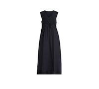 Midikleid BETTY BARCLAY "Damen mit V-Ausschnitt", Damen, Gr. 46, Normalgrößen, dunkelblau, Obermaterial: 69% Baumwolle, 29% Polyamid, 02% Elasthan, figurumspielend lang, V-Ausschnitt, Kleider Midiklei
