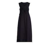 Midikleid BETTY BARCLAY "Damen mit V-Ausschnitt", Damen, Gr. 46, Normalgrößen, dunkelblau, Obermaterial: 69% Baumwolle, 29% Polyamid, 02% Elasthan, figurumspielend lang, V-Ausschnitt, Kleider Midiklei