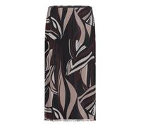 Midirock BETTY BARCLAY "Damen mit Gummizug", Damen, Gr. 44, taupe, schwarz, Obermaterial: 95% Polyester, 5% Elasthan; Futter: 95% Viskose, 5% Elasthan, figurbetont lang, Röcke (99153025-44) taupe, sch