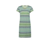 Sommerkleid BETTY BARCLAY "Damen mit V-Ausschnitt", Damen, Gr. 46, Normalgrößen, blau, grün, Obermaterial: 98% Polyester, 2% Elasthan. Futter: 100% Polyester, figurumspielend kurz, V-Ausschnitt, Kleid