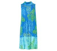 Betty Barclay Damen Plisseekleid ohne Arm 44, Green/Blue
