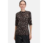 Betty Barclay T-Shirt mit Stehkragen und 1/2-Arm in Dunkelbraun, Größe 36