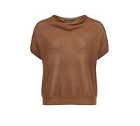 Stricktop BETTY BARCLAY "Damen mit Wasserfallausschnitt", Damen, Gr. 48, classic nougat, Strick, Obermaterial: 50% Baumwolle, 50% Polyacryl, lässig geschnitten normal, Tops Stricktop (55387754-48) cla