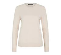 Betty Barclay Strickpullover Basic Damen Rundhalsausschnitt gerade lang 55% Viskose Beige Gr. 48