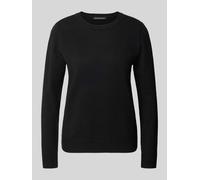 Strickpullover BETTY BARCLAY "Damen mit Rundhalsausschnitt", Damen, Gr. 36, schwarz, Strick, Obermaterial: 55% Viskose, 30% Polyester, 15% Polyamid, Basic, gerade lang, Rundhals, Pullover Strickpullov