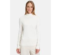 Rollkragenpullover langarm Rohweiß Damen