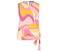 T-Shirt BETTY BARCLAY "Betty Barclay Damen Rundhals-Shirt mit Raffung", Damen, Gr. 44, rosé, gelb, Obermaterial: 94% Polyester, 6% Elasthan., feminin, loose fit normal, Rundhals, ohne Ärmel, Shirts, M