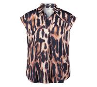 Satinbluse BETTY BARCLAY "Betty Barclay Damen Satin-Bluse mit Kragen", Damen, Gr. 48, blau (dunkelblau, rosé), Obermaterial: 100% Viskose., elegant, figurumspielend normal, Kurzarm, Blusen (26624042-4