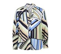 Schlupfbluse BETTY BARCLAY "Damen langarm", Damen, Gr. 36, blau, grün, Obermaterial: 100% Viskose, lässig geschnitten normal, V-Ausschnitt, Blusen Schlupfbluse (82421600-36) blau, grün