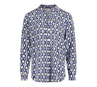 Betty Barclay Damen Schlupfbluse Langarm 38, Blau/Weiß