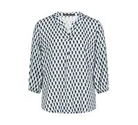 Schlupfbluse BETTY BARCLAY "Damen mit 3/4 Arm", Damen, Gr. 38, blau, grün, Obermaterial: 100% Viskose, figurumspielend normal, V-Ausschnitt, Blusen Schlupfbluse (93162943-38) blau, grün