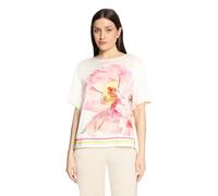 Schlupfbluse BETTY BARCLAY "Damen mit Rippbündchen", Damen, Gr. 38, patch cream, rosé, Obermaterial: 100% Viskose, figurumspielend normal, Rundhals, Blusen Schlupfbluse (37267740-38) patch cream, rosé