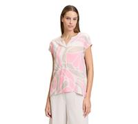 Betty Barclay Kurzarmshirt mit Ringel V-Ausschnitt 62% Viskose Nature/Rosé Gr. 38