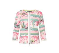 Shirtjacke BETTY BARCLAY "Damen mit Rippenstruktur", Damen, Gr. 40, rosé, cream, Rippware, Obermaterial: 95% Baumwolle, 5% Elasthan, tailliert normal, Rundhals, Shirts Shirtjacke (56854647-40) rosé, c