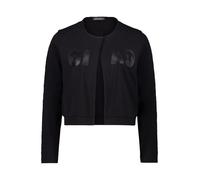 Sweatjacke BETTY BARCLAY "Damen Shirtjacke mit Rundhalsausschnitt", Damen, Gr. 44, schwarz, Jersey, Obermaterial: 95% Baumwolle, 5% Elasthan., gerade hüftlang, Rundhals, Sweatjacken (51182340-44) schw