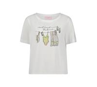 betty barclay - so cosy - - Basic Shirt Patch Cream/Green - Gr. - 40
