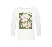 betty barclay - so cosy - - Basic Shirt Patch Cream /Khaki - Gr. - 46