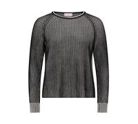 Strickpullover BETTY BARCLAY "Damen Grobstrick-Pullover mit Rippenstruktur", Damen, Gr. 46, patch schwarz, beige, Strick, Obermaterial: 50% Baumwolle, 50% Polyacryl., relaxed fit normal, Rundhals, Pul