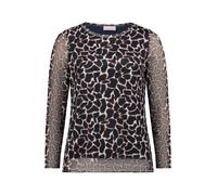 betty barclay - so cosy - - Langarm-Shirt dark blue/brown - Gr. - 38