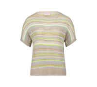 Kurzarmshirt BETTY BARCLAY "Damen mit U-Boot-Ausschnitt", Damen, Gr. 36, patch beige, cream, Strick, Obermaterial: 58% Polyacryl, 42% Polyamid, loose fit normal, Rundhals, Shirts (62919814-36) patch b