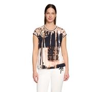 so cosy - Kurzarmshirt mit grafischem Print beige/braun - Gr. - 48