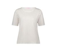 Ringelshirt mit U-Boot-Ausschnitt Cream/Beige 40