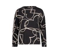 betty barclay - so cosy - - Sweatshirt Schwarz/Weiß - Gr. - 48