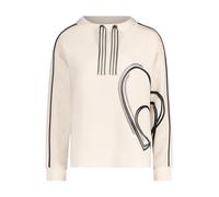 betty barclay - so cosy - - Sweatshirt Weiß/Schwarz - Gr. - 38