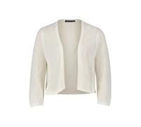 Strickjacke BETTY BARCLAY "Betty Barclay Sommer-Strickjacke mit 3/4 Arm", Damen, Gr. 46, weiß (rohweiß), Strick, Obermaterial: 65% Viskose, 35% Polyamid., feminin, relaxed fit normal, V-Ausschnitt, 3/