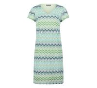 Sommerkleid BETTY BARCLAY "Damen mit V-Ausschnitt", Damen, Gr. 38, Normalgrößen, blau, grün, Obermaterial: 98% Polyester, 2% Elasthan. Futter: 100% Polyester, figurumspielend kurz, V-Ausschnitt, Kleid
