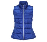Strickweste BETTY BARCLAY "Betty Barclay Damen Steppweste mit Reißverschluss", Damen, Gr. 44, blau (adria), Obermaterial: 100% Polyamid. Füllung: 100% Polyester., casual, figurumspielend normal, Weste