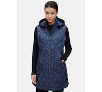 Strickweste BETTY BARCLAY "Betty Barclay Damen Steppweste mit abnehmbarer Kapuze", Damen, Gr. 42, blau, Obermaterial: 100% Polyamid., casual, figurumspielend, Westen (63814739-42) blau