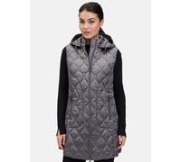 Strickweste BETTY BARCLAY "Betty Barclay Damen Steppweste mit abnehmbarer Kapuze", Damen, Gr. 38, grau (dunkel grau), Obermaterial: 100% Polyamid., casual, figurumspielend, Westen (70560306-38) dunkel