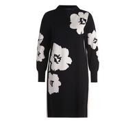 Strickkleid mit Stehkragen Patch Black/Cream Damen