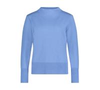 Strickpullover BETTY BARCLAY "Damen mit Stehkragen", Damen, Gr. 48, azurine, Strick, Obermaterial: 55% Viskose, 30% Polyester, 15% Polyamid, Basic, gerade normal, Pullover Strickpullover (21385120-48)
