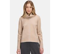Betty Barclay Rollkragenpullover aus Viskose-Mix mit grafischem Muster in Beige, Größe 42