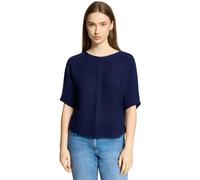 Kurzarmshirt BETTY BARCLAY "Damen kurzarm", Damen, Gr. 46, blau (ocean cavern), Strick, Obermaterial: 65% Polyacryl, 35% Polyamid, figurumspielend normal, U-Boot-Ausschnitt, Shirts (91096316-46) ocean
