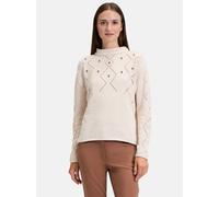 Betty Barclay Damen Strickpullover mit Schmucksteinen, beige, Gr. 42