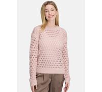 Strickpullover BETTY BARCLAY "Damen Strickpullover mit Effektgarn", Damen, Gr. 44, lila (pale mauve), Strick, Obermaterial: 38% Baumwolle, 38% Polyacryl, 24% Polyamid., gerade normal, Rundhals, Pullov