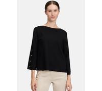 Strickpullover BETTY BARCLAY "Damen Strickpullover mit 3/4 Arm", Damen, Gr. 48, schwarz, Strick, Obermaterial: 55% Viskose, 30% Polyester, 15% Polyamid., gerade normal, U-Boot-Ausschnitt, Pullover (15