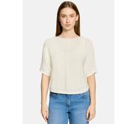 Kurzarmshirt BETTY BARCLAY "Damen kurzarm", Damen, Gr. 36, weiß (rohweiß), Strick, Obermaterial: 65% Polyacryl, 35% Polyamid, figurumspielend normal, U-Boot-Ausschnitt, Shirts (98582145-36) rohweiß