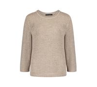Strickpullover BETTY BARCLAY "Damen mit 3/4 Arm", Damen, Gr. 44, grau beige, Strick, Obermaterial: 65% Polyacryl, 35% Polyamid, Basic, gerade normal, Rundhals, Pullover Strickpullover (60772057-44) gr