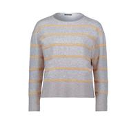 Strickpullover BETTY BARCLAY "Damen mit Pailletten", Damen, Gr. 38, beige (patch grau, beige), Strick, Obermaterial: 44% Viskose, 32% Polyester, 24% Polyamid, lässig geschnitten normal, Rundhals, Pull