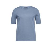 Kurzarmshirt BETTY BARCLAY "Damen kurzarm", Damen, Gr. 44, infinity, Strick, Obermaterial: 41% Viskose, 25% Polyester, 23% Polyester, 11% Polyamid, Basic, figurumspielend normal, Rundhals, Shirts (256