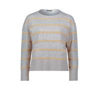 Strickpullover BETTY BARCLAY "Damen mit Pailletten", Damen, Gr. 48, beige (patch grau, beige), Strick, Obermaterial: 44% Viskose, 32% Polyester, 24% Polyamid, lässig geschnitten normal, Rundhals, Pull